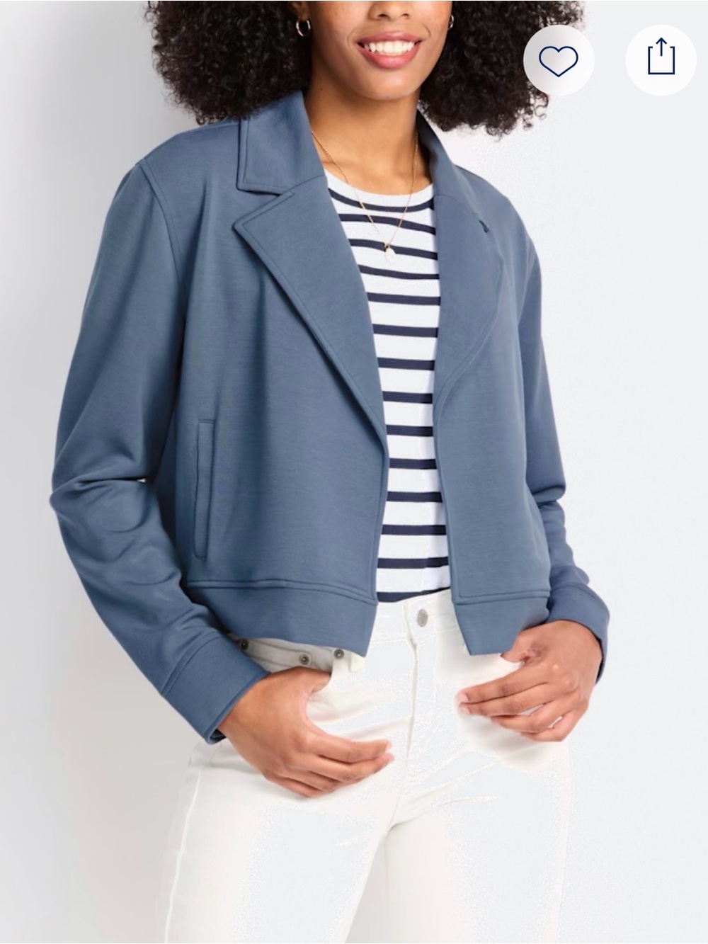 Thread & Supply Slate Blue Soft Drapey Jacket